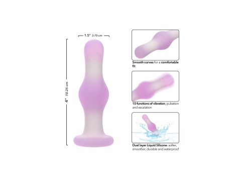 Silikonowy wibrujący korek analny Calexotics Lavender Haze fioletowy - 11