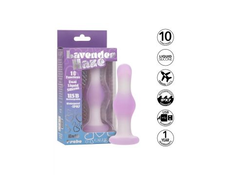 Silikonowy wibrujący korek analny Calexotics Lavender Haze fioletowy - 14