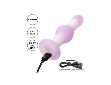 Silikonowy wibrujący korek analny Calexotics Lavender Haze fioletowy - 12