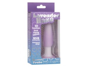 Plug analny wibrujący Calexotics Lavender Haze fioletowy silikonowy