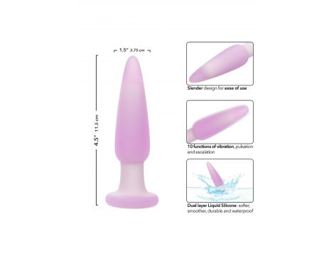 Plug analny wibrujący Calexotics Lavender Haze fioletowy silikonowy - 18