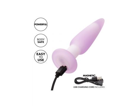 Plug analny wibrujący Calexotics Lavender Haze fioletowy silikonowy - 13