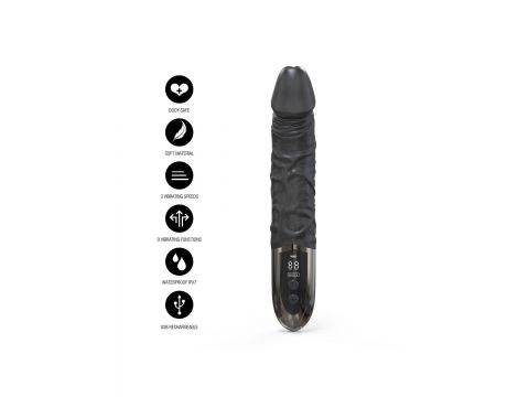 Wibrator analny Hidden Desire silikonowy 24,5 cm czarny 12 trybów - 7