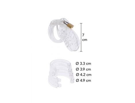 Klatka cnoty akrylowa Hidden Desire przezroczysta 7,6 cm - 4