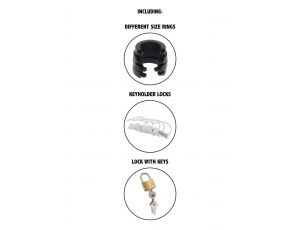 Chastity Cock Cage Silicone S Black