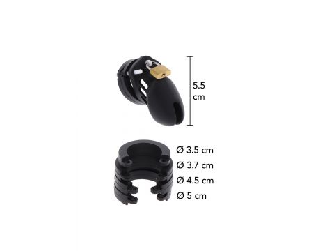 Chastity Cock Cage Silicone S Black - 4