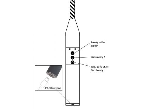 Pejcz elektryczny Hidden Desire czarny USB 52 cm - 5