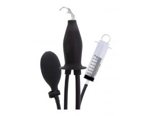 Korek analny pompowany silikonowy nawilżający Hidden Desire Extreme czarny