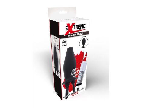 Korek analny pompowany silikonowy nawilżający Hidden Desire Extreme czarny - 4