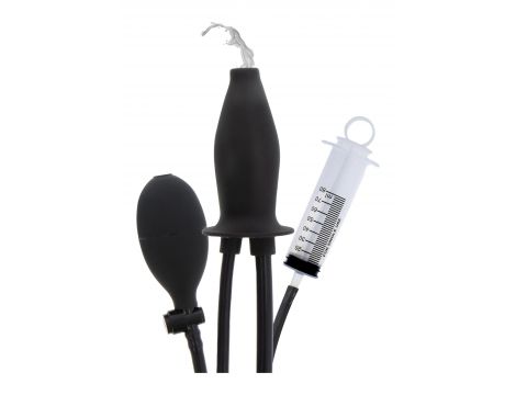 Korek analny pompowany silikonowy nawilżający Hidden Desire Extreme czarny - 15