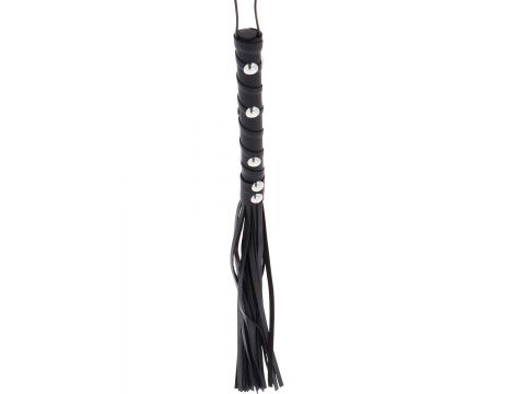 Pejcz z ćwiekami Hidden Desire czarny 56 cm - 3