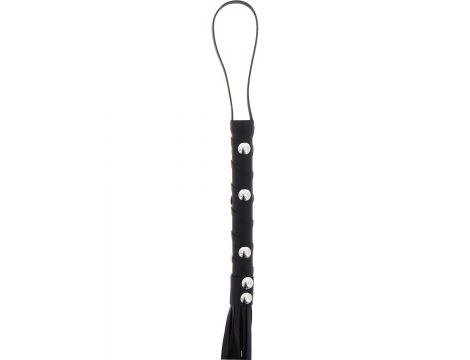 Pejcz z ćwiekami Hidden Desire czarny 56 cm - 4