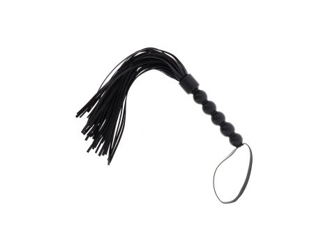 Flogger z koralikami Hidden Desire czarny 57 cm