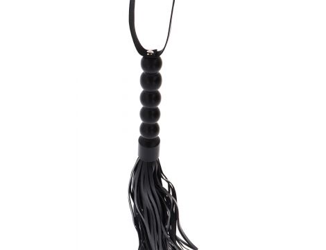 Flogger z koralikami Hidden Desire czarny 57 cm - 2