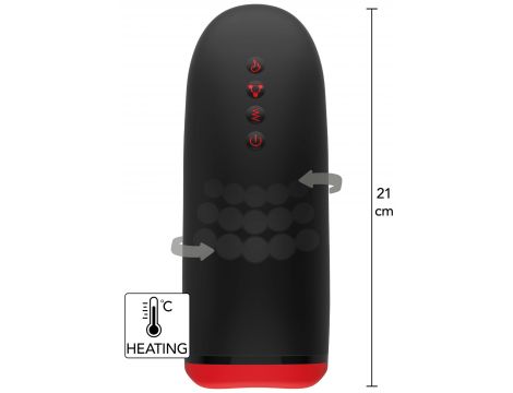 Masturbator z obrotowymi kulkami Hidden Desire Fusion X 21 cm - 5