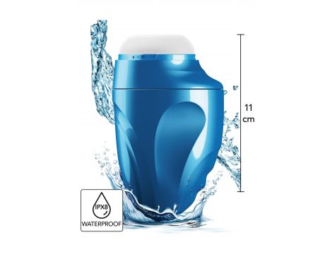 Masturbator Fusion X Aqua Bubble z wibracją niebieski