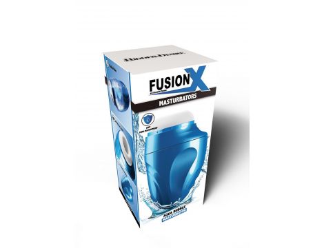Masturbator Fusion X Aqua Bubble z wibracją niebieski - 19