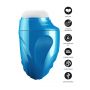 Masturbator Fusion X Aqua Bubble z wibracją niebieski - 17