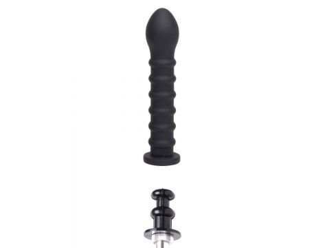 Ribbed Dong Easy-Lock 19 cm Black - 3