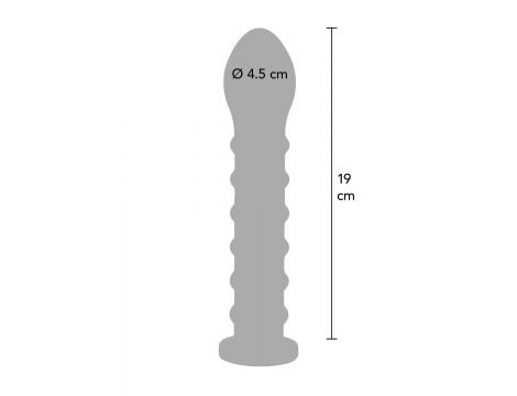 Ribbed Dong Easy-Lock 19 cm Black - 5