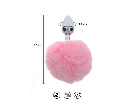 Bunnytail Buttplug Pink - 5