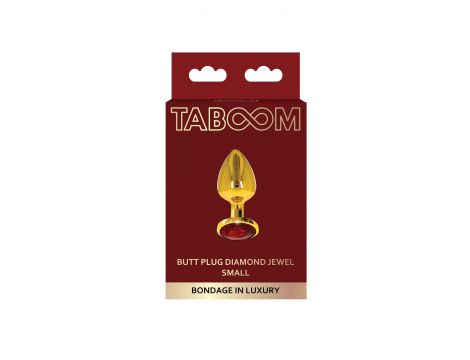 Korek analny z diamentem Taboom złoty 7 cm - 3