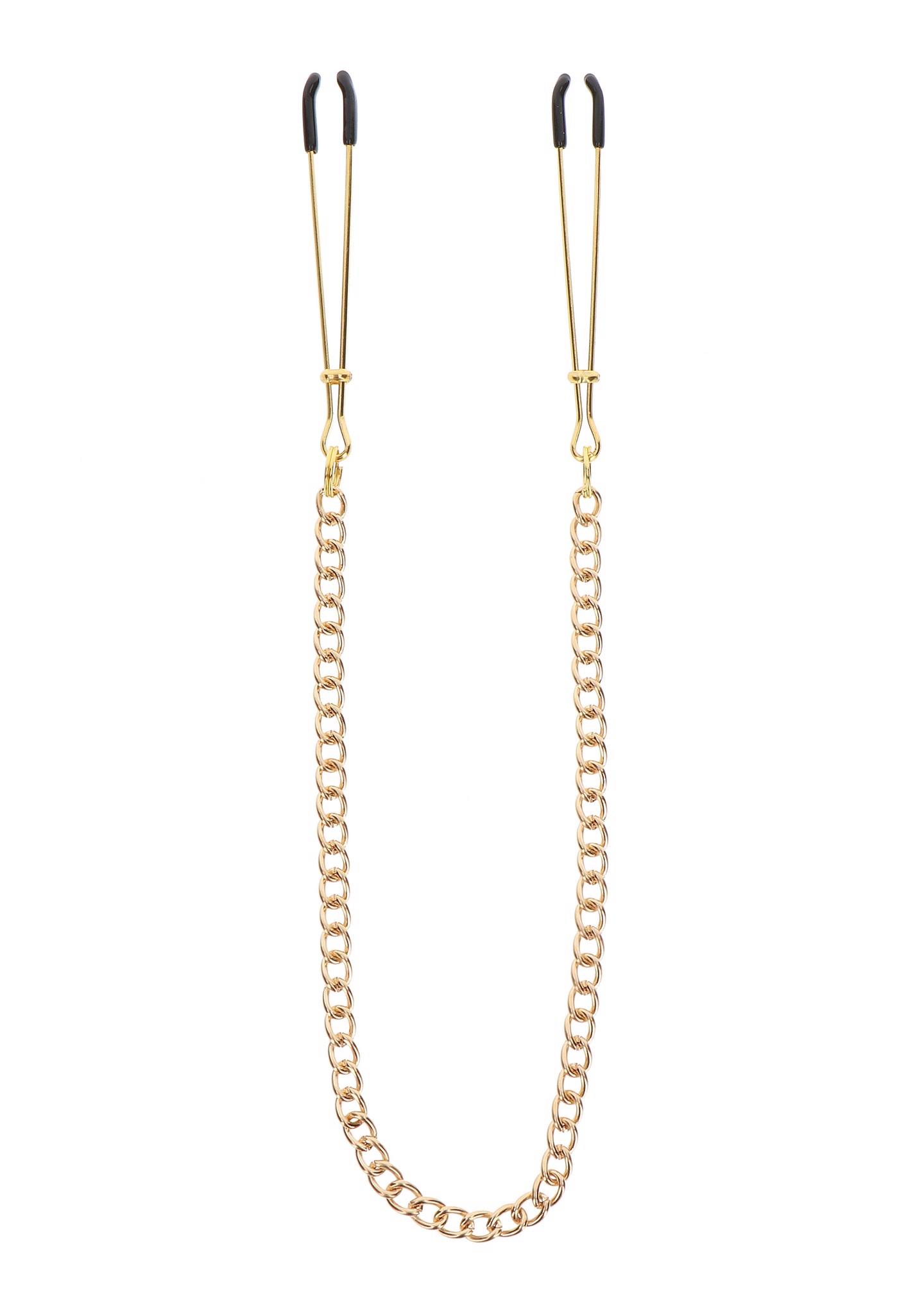 Tweezers With Chain Gold