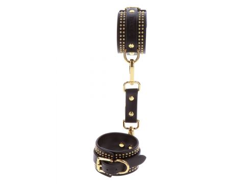 Studded Ankle Cuffs Set Black - 8