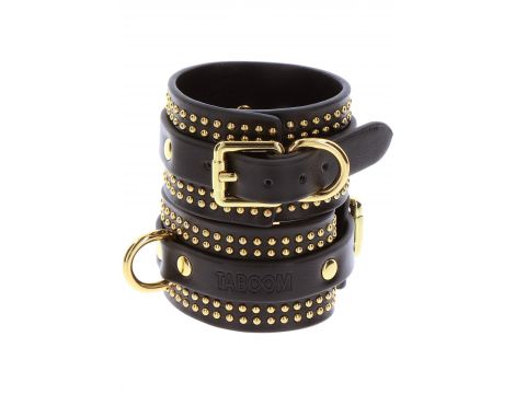 Studded Ankle Cuffs Set Black - 16