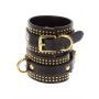 Studded Ankle Cuffs Set Black - 17