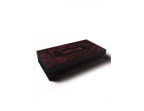 Obroża z smyczą Taboom Wild Roses czarna - 7