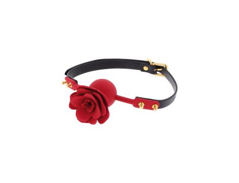 Knebel balonowy Wild Roses Taboom czarny silikonowy 65 cm - 6
