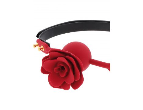 Knebel balonowy Wild Roses Taboom czarny silikonowy 65 cm - 9