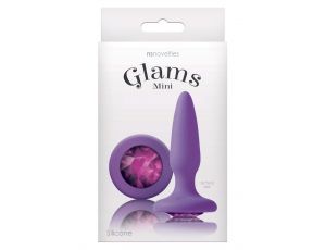 Korek analny silikonowy Glams Mini Rainbow Gem fioletowy 8.5 cm