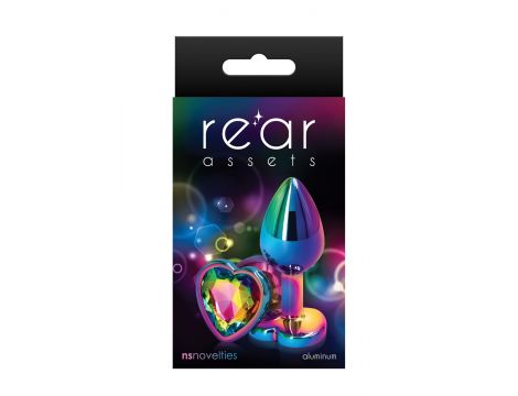Korek analny serce NS Novelties multicolor S 7 cm - 2