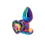 Korek analny serce NS Novelties multicolor S 7 cm - 2