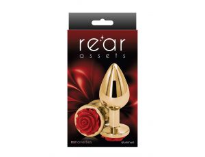 Plug analny aluminiowy Rose NS Novelties czerwony 8.9 cm