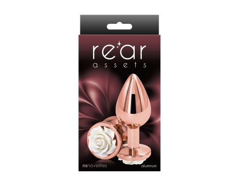 Korek analny aluminiowy NS Novelties biały 8,9 cm - 2