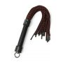 Skórzany flogger z supłami Hidden Desire 55 cm czarno czerwony - 2
