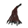 Skórzany flogger z supłami Hidden Desire 55 cm czarno czerwony - 3