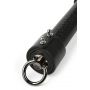 Skórzany flogger z supłami Hidden Desire 55 cm czarno czerwony - 4