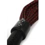 Skórzany flogger z supłami Hidden Desire 55 cm czarno czerwony - 6