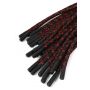 Skórzany flogger z supłami Hidden Desire 55 cm czarno czerwony - 5