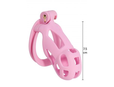 Klatka na penisa Hidden Desire różowa 10 cm ABS - 2