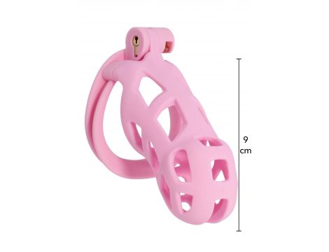 Klatka na penisa Penis Prison Hidden Desire różowa 11 cm - 4
