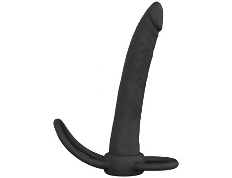 Penetrator analny Double Trouble silikonowy czarny Hidden Desire - 11