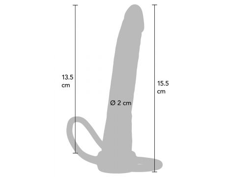Penetrator analny Double Trouble silikonowy czarny Hidden Desire - 9