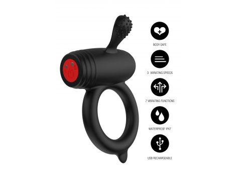 Pierścień wibrujący Excellence Power Pro Hidden Desire silikonowy 10 cm - 6