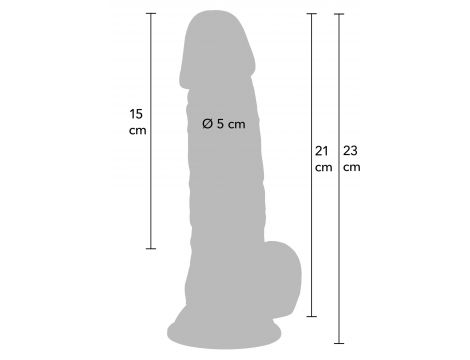 Dildo realistyczne PVC Hidden Desire z przyssawką 21 cm - 6
