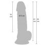 Dildo realistyczne PVC Hidden Desire z przyssawką 21 cm - 7